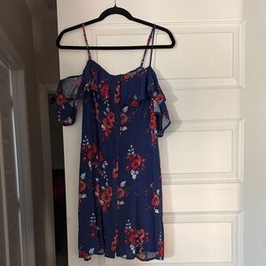 Xhilaration Blue Floral Summer Dress